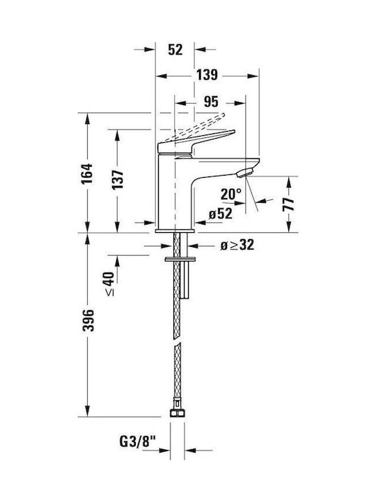 Duravit Mischung Waschtischarmatur