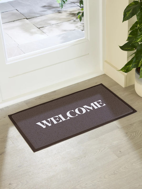 Artsy Mats Πατάκι Εισόδου Αντιολισθητικό Welcome Chocolate Brown Καφέ 70x40εκ.