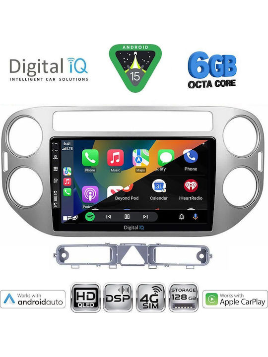 Digital IQ Bxf 17759gr_cpaa 9 инчов мултимедиен таблет VW Tiguan модел 2004-2011 сив