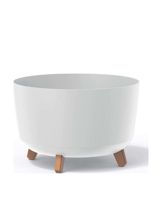 Iliadis Planter Plastic White 34x34x24cm.