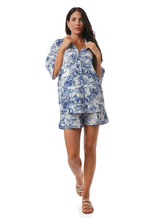Women's Set with Shorts White