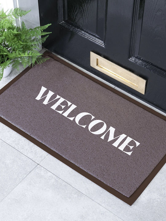 Artsy Mats Doormat Welcome Brown 70x40cm AMDMW WELCOMEBRWN 7040