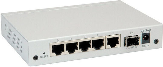 Roline 21.14.3523 Managed L2 Switch με 5 Θύρες Gigabit (1Gbps) Ethernet και 1 SFP Θύρα