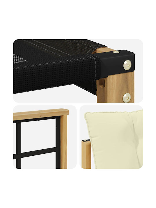 Corner Outdoor Sofa Wooden with Cushions 306x187.5x73cm