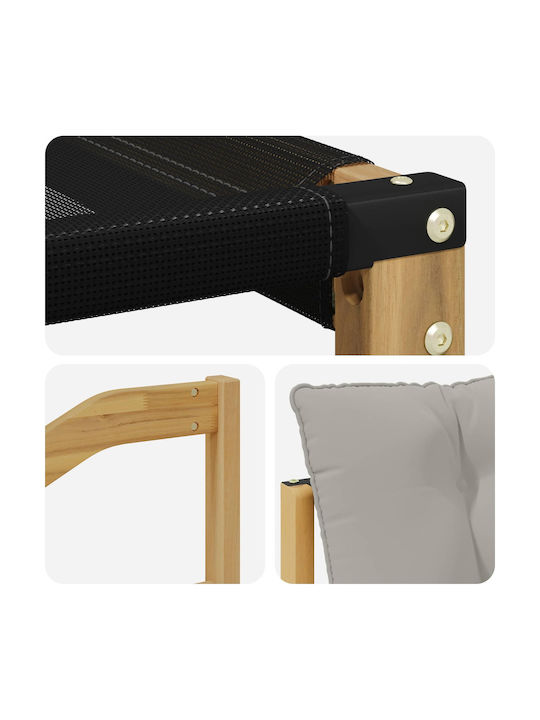 Corner Outdoor Wooden Sofa with Cushions 325x166.5x73cm