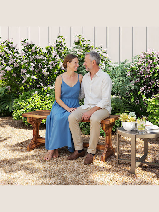 Weather Resistant Two-Seater Outdoor Wooden Sofa 114x40x46cm