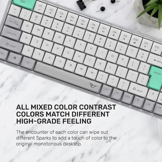 Alcatroz Tetriz Air 3 Wireless Bluetooth Keyboard English US Winter White