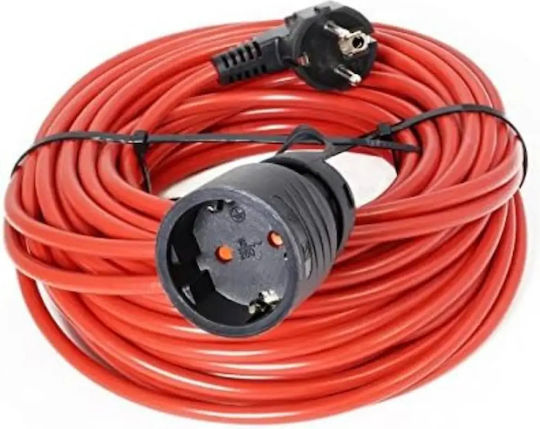 Commel Cablu de prelungire cu role cu lungimea de 25m Diametru 3x1.5mm² Roșie