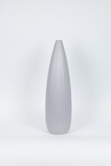 Διακοσμητικό Βάζο Κεραμικό Γκρι Φ16.5xΥ58cm