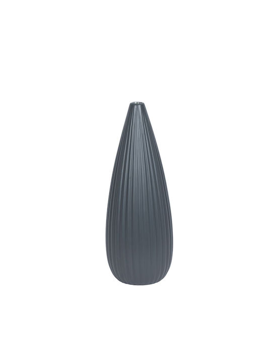 Set of Gray Ceramic Decorative Vases Φ13xH36cm 2 Pieces