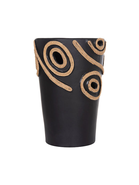 Decorative Vase Ceramic Black