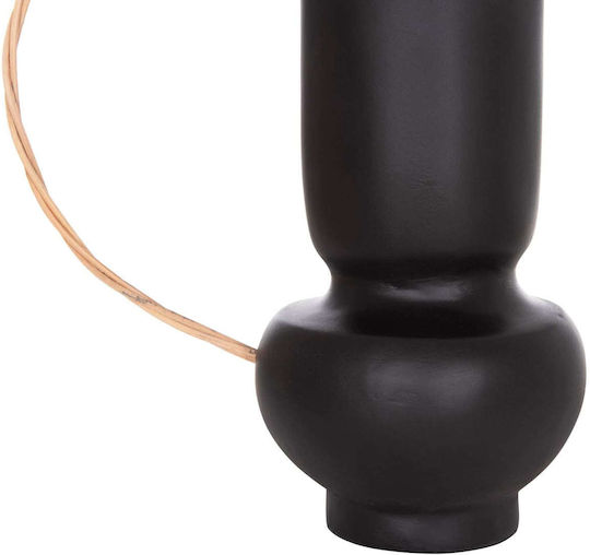 HomeMarkt Decorative Vase Ceramic Mibo Black Diameter 20.5xHeight 35cm
