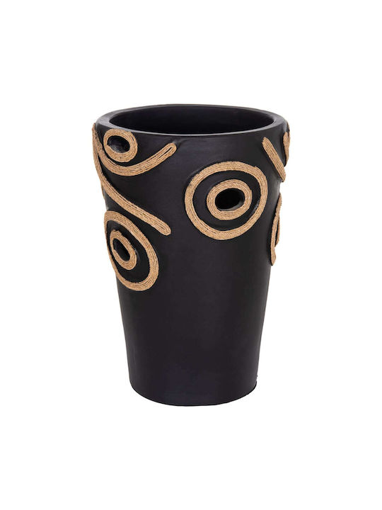 Decorative Vase Ceramic Black