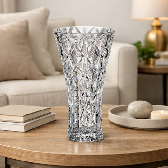 Crystal Bohemia Decorative Vase Crystal Memphis Transparent Y30.5cm