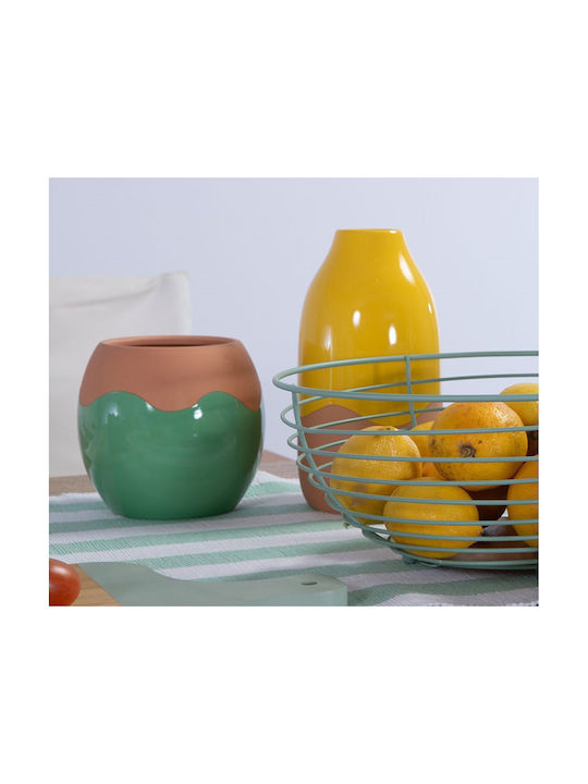 Nef-Nef Homeware Vază Decorativă Ceramică Domain Verde 14x14xÎ14cm