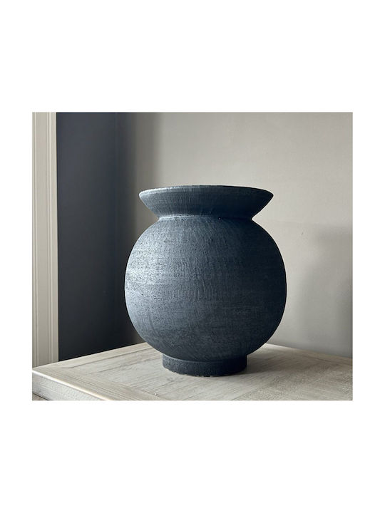 Zaros Vază Decorativă Din Ceramică Neagră