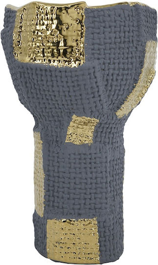 Artekko Decorative Ceramic Blue Vase 18.5x18.5xH31cm