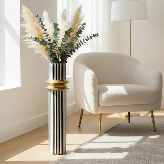 Espiel Decorative Floor Vase Metallic Diameter 15xHeight 60.5cm
