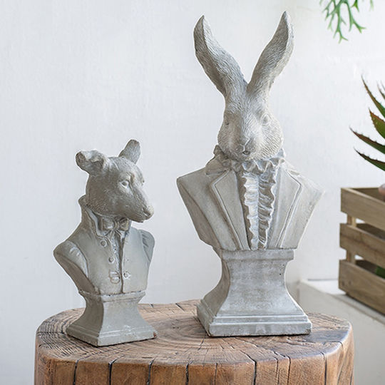 Decorative Rabbit Made of Concrete Cement 14x9.5x29cm