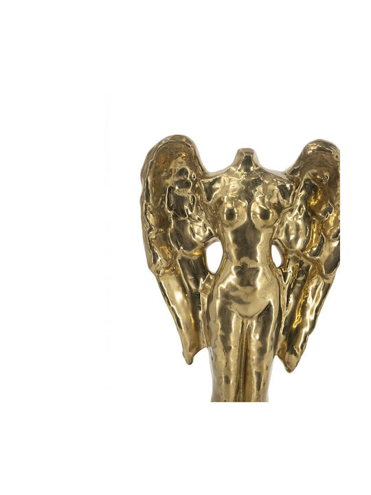 Artekko Figurine Χρυσό Κεραμικό Επιτραπέζιο Γλυπτό Φιγούρα 18.5x9x52.5 Cm