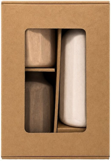 Set 3 Keramische Vasen Erdtöne S:11x10cm M:17x10cm L:25x10cm Geschenkbox