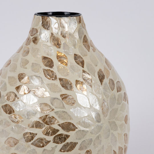 Decorative Beige Vase 25xH34cm