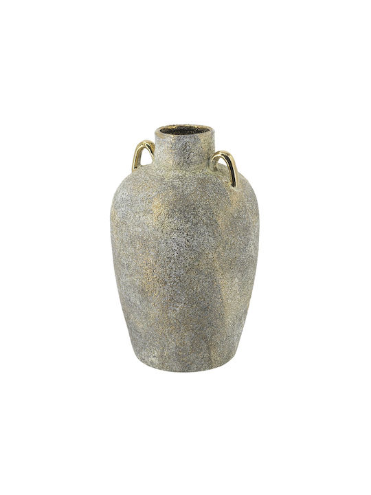 Artekko Dekorative Keramikvase Candia Grau 18x18xH28.5cm
