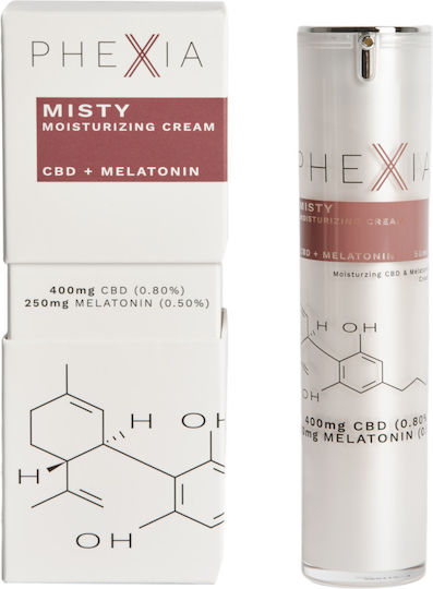 Phexia Misty Cremă de Față Hidratantă și Anti-îmbătrânire 72 Ore cu CBD, Melatonină 50ml