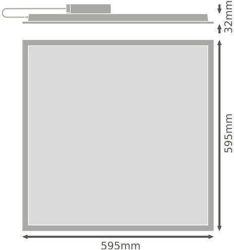 Ledvance Vertieft LED Panel 36W mit Kaltweiß Licht 6500K