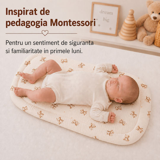 Kidizi Baby Nest Pillow Beige 40x60cm