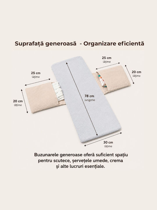 Kidizi Tragbare Wickelauflage Beige 78x30cm