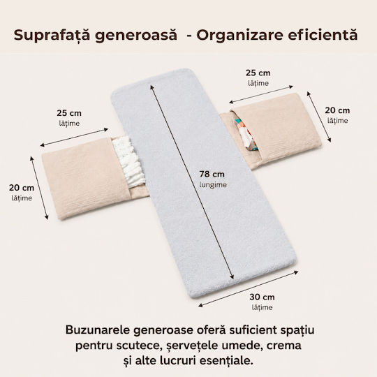 Kidizi Pad portabil de schimbare Bej 78x30cm