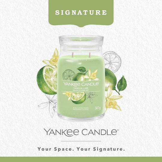 Yankee Candle Αρωματικό Κερί Vanilla Lime σε Βάζο με Άρωμα Βανίλια 567gr