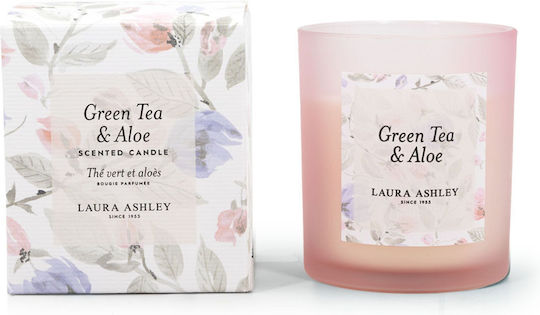 Laura Ashley Αρωματικό Κερί Σόγιας σε Βάζο με Άρωμα Green Tea & Aloe & Musk 200gr