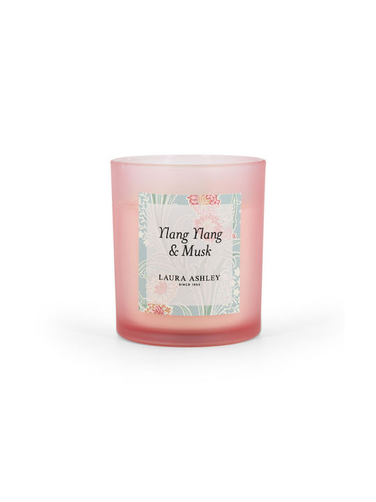 Laura Ashley Aromatisches Soja-Kerze im Gefäß mit Ylang Ylang & Moschus Parfüm 200gr