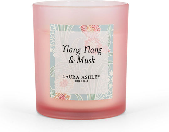 Laura Ashley Aromatic Soy Candle in Jar with Ylang Ylang & Musk Scent 200g