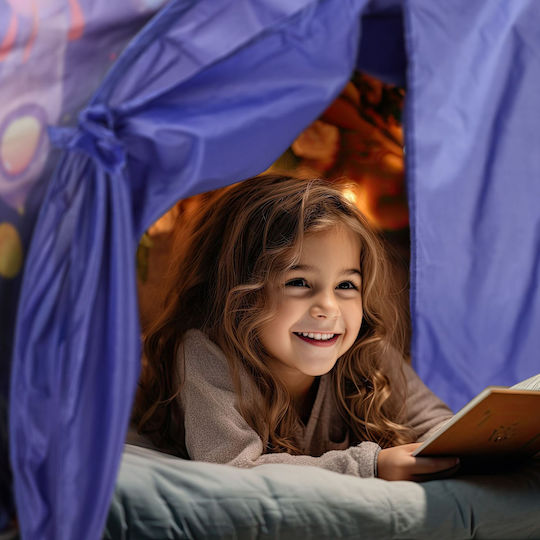 Mehrfarbiger Tunnel für Kinderbett