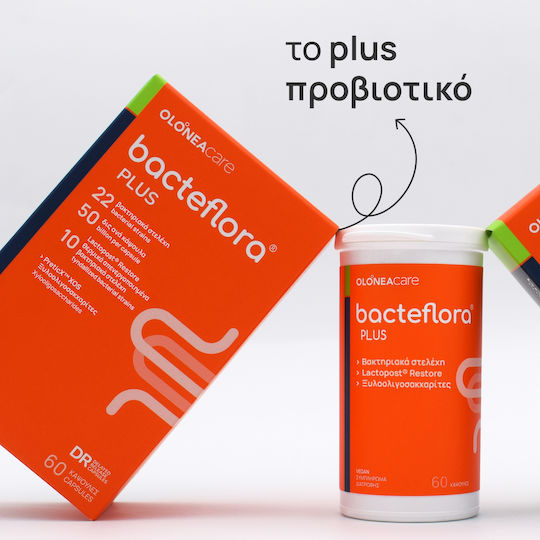 Olonea Bacteflora Plus Συμπλήρωμα με Προβιοτικά & Πρεβιοτικά 60 φυτικές κάψουλες