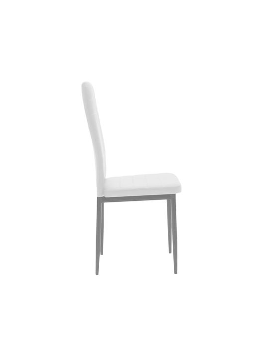 Parker Dining Chair with Artificial Leather Upholstery Anthracite 42x48x98cm