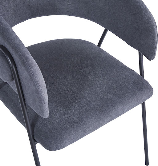 526898 Фотьойл Rachele I Pakoworld Столички Трапезария Anthracite 1бр 52x65x79бр