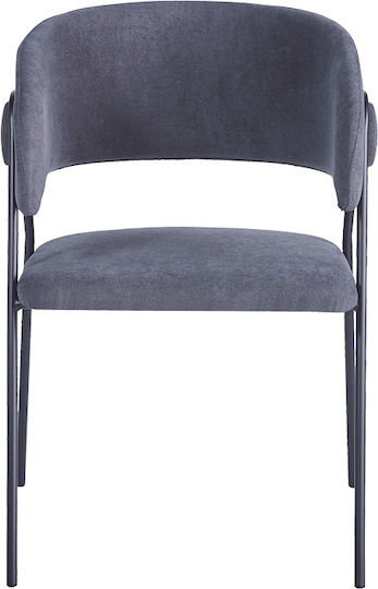 526898 Фотьойл Rachele I Pakoworld Столички Трапезария Anthracite 1бр 52x65x79бр