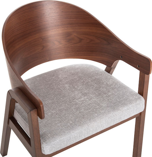 Rubberwood Председки Трапезария Walnut-grey 2бр 56x56x78бр