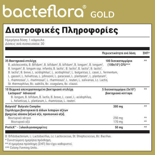 Olonea Bacteflora Gold Probiotice 30 capace