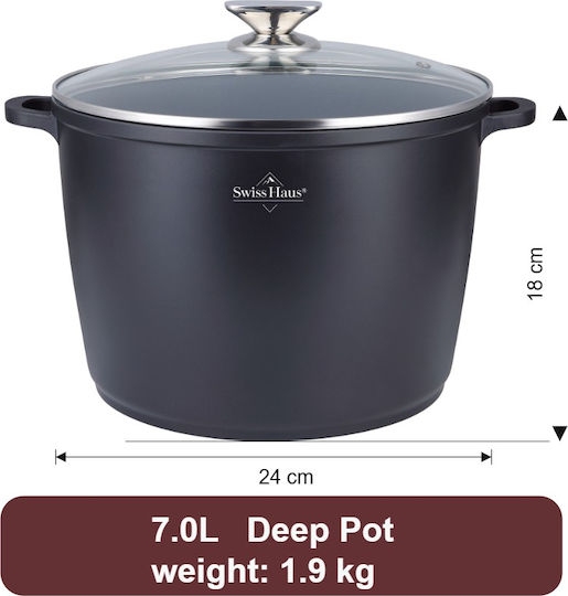 Swiss Haus Basle Deep Pot Made of Aluminum 7L / 24cm