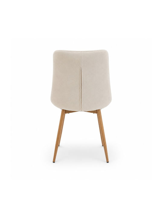 Almo Dining Chair Velvet Ecru 53x50x88cm