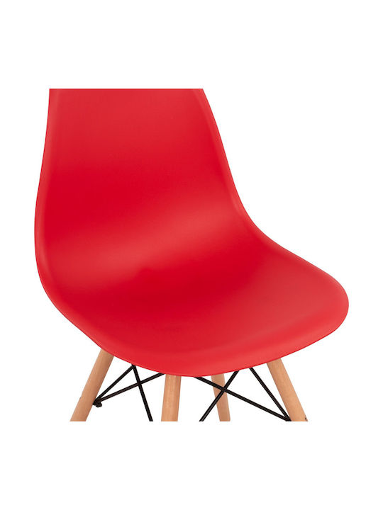 Kitchen Polypropylene Chair Red 46x50x82cm