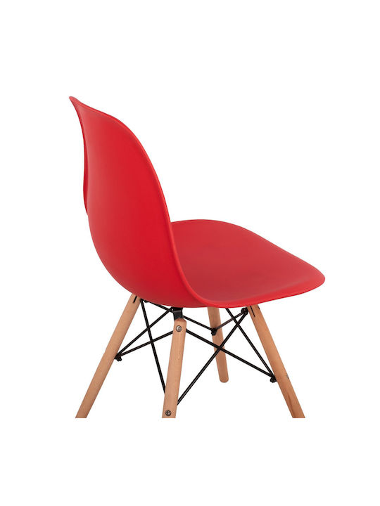 Kitchen Polypropylene Chair Red 46x50x82cm