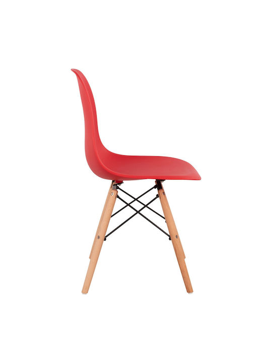 Kitchen Polypropylene Chair Red 46x50x82cm