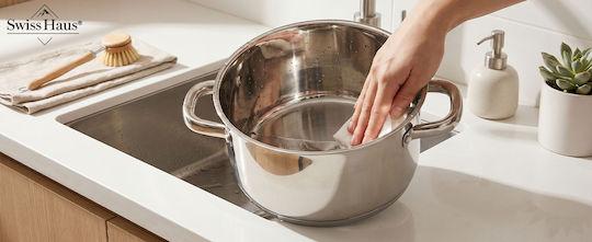 Swiss Haus Deep Stainless Steel Pot 2lt / 16cm Swiss Haus Deep Stainless Steel Pot 2lt / 16cm
