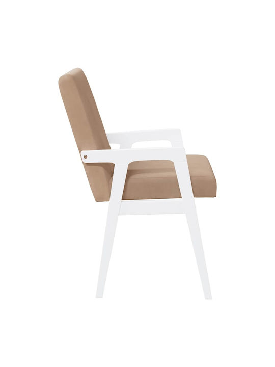 Wooden White Dining Chairs 2 Pieces 50x62.5x86.5cm